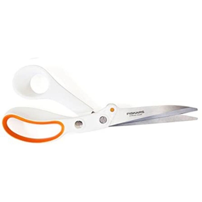 Fiskars Forbici Multiuso 24cm Lama in Acciaio Inossidabile Impugnature in Plastica Bianco/Arancione