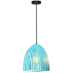 Lampadario LED a Campana Prismatica in Metallo con Portalampada E27 (Max 60W) Colore Blu - V-tac en oferta