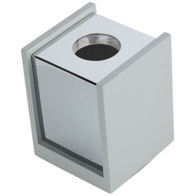 VT-860 Portafaretto soffitto quadrato in gesso grigio con bordo metallo cromato per 1xGU10-GU5.3 - sku 3142 - V-tac