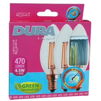 Led Set 3 Candela 4W E14 L470-6400K Fredda - DURALAMP