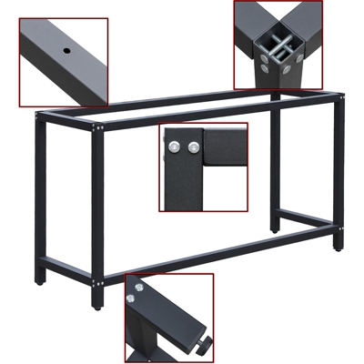 Wiltec - Telaio per banco da lavoro Struttura tavolo per attrezzi Base tavolo 50x150x80cm