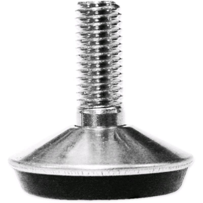 PIEDINO REGOLABILE in gomma e metallo CROMATO 40X10 mm - EAC