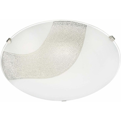 PLAFONIERA IN VETRO DECORATO 9W LED DIAMETRO 25CM - Briloner en oferta