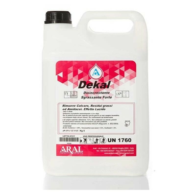 Dekal Anticalcare Disincrostante e Sgrassante Forte per Bagno Top Quality 5kg - Aral