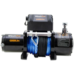 WinchPro - Verricello Elettrico 12V, 2700kg/6000bs Capacità, 24m Corda In Dyneema Sintetico, 2 Telecomandi Inclusi (1 Wireless, 1 Cavo), Ideale Per en oferta