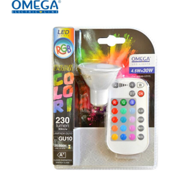 Faretto Led Gu10, 4.5W Rgb+W , 230 Lm, Incluso Telecomando Smart, - OMEGA precio