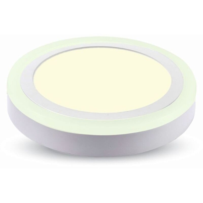 Pannello a Doppio LED Montaggio a Plafone Rotondo 6W+2W 3000K - V-tac