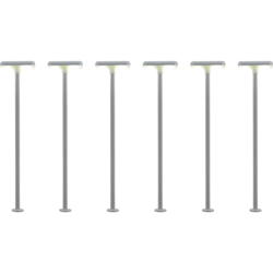 H0 Lampione per piattaforma binari doppia Modello pronto, già assemblato 6 pz. - Viessmann precio