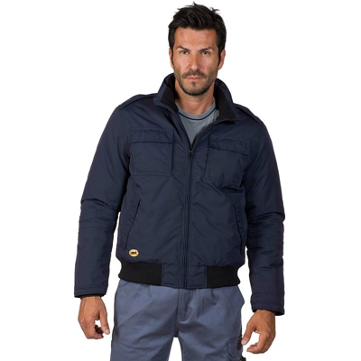 Bomber uomo Logica imbottito Taslon blu giubbotto impermeabile antifreddo cappuccio
