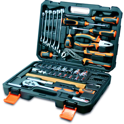 KLASS - ASSORTIMENTO 58 PEZZI CR-V DA 1/4' E 1/2' in valigetta in ABS