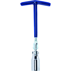 CHIAVE A T DOPPIO SNODO PER CANDELA 16 MM esagonali con impugnatura ergonomica - Klass precio