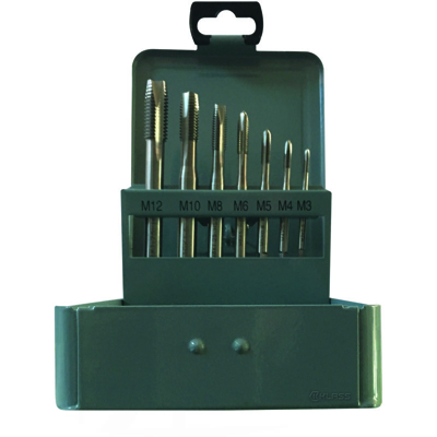 KLASS - SERIE 7 PZ MASCHI A MACCHINA SC. 35° IN HSS-CO DA M3 A M12 AISI M35 DIN 371/C per fori ciechi