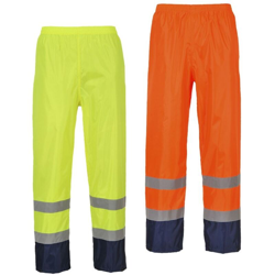 Pantaloni antipioggia alta visibilita' arancione/navy, misura m - Portwest características