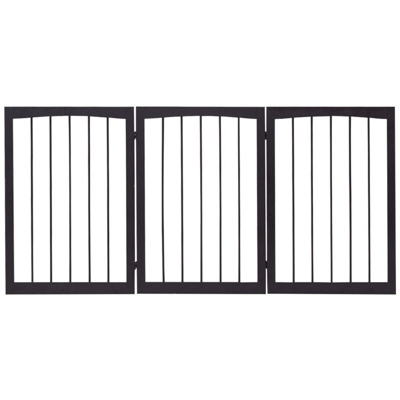 Cancelletto di Sicurezza Barriera Protettiva per Cani Animali Domestici Bambini, Pieghevole, in Legno di Pino, 160 x 1,2 x 76 cm - COSTWAY