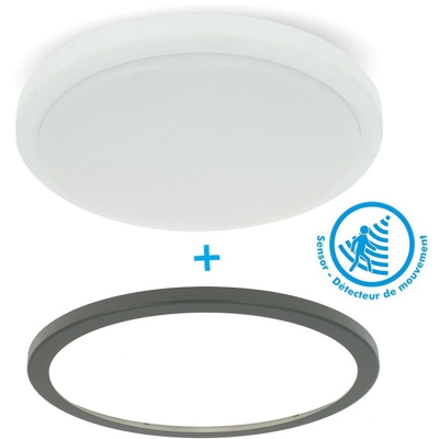 MERIBEL Applique a LED Rivelatore da esterno 18W Finitura nera o bianca - AREV