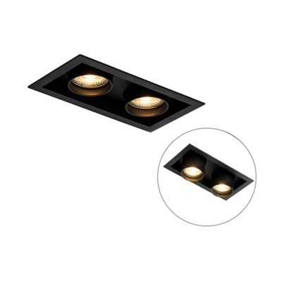 QAZQA Faretto da incasso roof - Moderno - Alluminio - Nero - Allungato Max. 2 x Watt