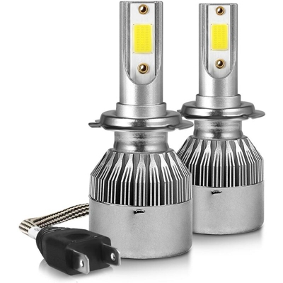 Coppia Di Lampade A Led Per Auto Moto C6 H7 6000K Fari Luce Bianca Lampadine - TEMPO DI SALDI