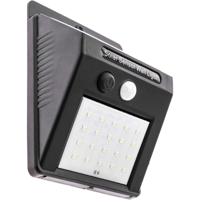 Lampada da parete solare a LED Lampada da parete ricaricabile con sensore di movimento e IP65 scuro - Primematik