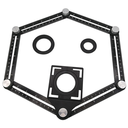 Augienb - Strumento per modelli di misurazione multi-angolo con righello a sei pieghe irregolari en oferta