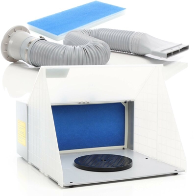 Wiltec - Accessori per aerografo Sistema di aspirazione 4m³/min Set completo di verniciatura a nebbia d'aria esterna