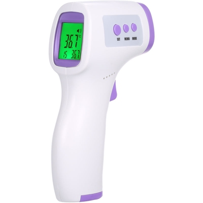 Termometro a infrarossi, senza contatto, Display LCD, viola, Consegna senza batteria - ASUPERMALL