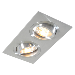 QAZQA Faretto da incasso lock 2 - Moderno - Alluminio - Alluminio - Allungato Max. 2 x Watt en oferta