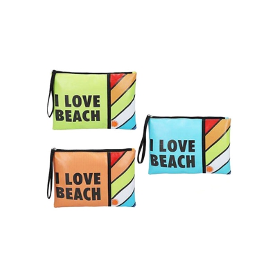 Cliccandoshop - Necessaire I Love Beach (27 x 20 x 0,5 cm)