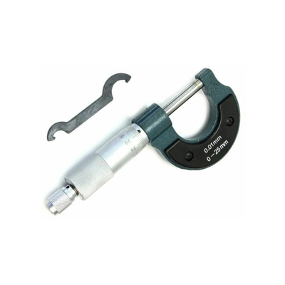 TP - CALIBRO MICROMETRO CENTESIMALE SPESSIMETRO MISURATORE PRECISIONE 0-25mm 0.01 mm