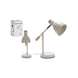 Flexo/Lampada da scrivania Bianco Legno Metallo (15 x 36 x 32 cm) - GIFT DECOR precio