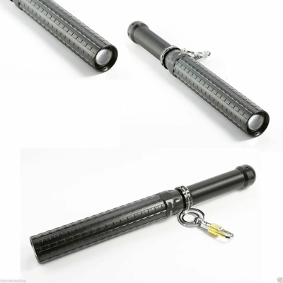 Torcia manganello tattica militare allungabile 50000W zoom fino a 40cm sicurezza - TP