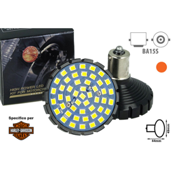 Carall - LEDLUX MA8148 Lampada Led BA15S 1156 Amber Arancione Per Moto Harley Davidson Canbus No Errore Luce Frecce No Polarita 48 Smd 2835 características