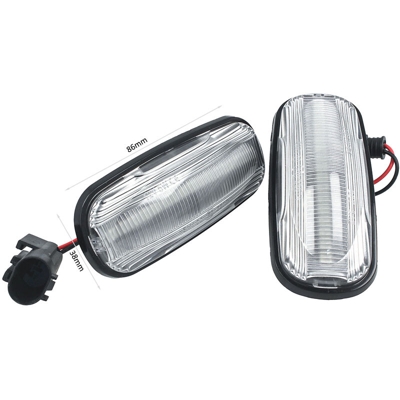 Carall - LEDLUX LN3225 Kit Freccia Laterale a Led Side Marker Dinamica Lente Trasparente Land Rover Discovery 2 Defender Freelander 1 OEM XGB000030L
