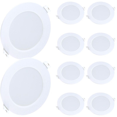 Lotto di 10 Downlight LED Panel Extra-Flat 6W | Température de Couleur: Bianco caldo 3000K - ECLAIRAGE DESIGN