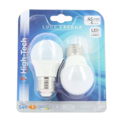 SET 2 LAMPADINE LED SAMSUNG SFERA E27 7W G45 LUCE FREDDA 6000K 570 LUMEN - High-tech precio