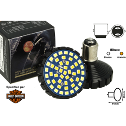 Carall - LEDLUX MA9148 Lampada Led BAY15D 1157 Bianco e Arancione Per Moto Harley Davidson Canbus No Errore Luce Diurne e Frecce No Polarita 48 Smd precio