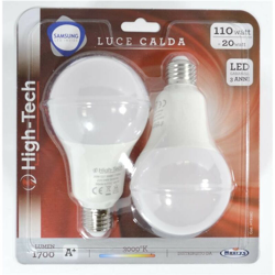 SET 2 LAMPADINE LED SAMSUNG GOCCIA E27 20W A80 LUCE CALDA 3000 K 1700 LUMEN - High-tech precio