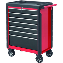 CARRELLO 'MASTER' 7 CASSETTI ROSSO/NERO ANTIRIBALTAMENTO - Klass precio