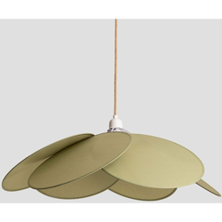 SKLUM Lampada da Soffitto Okai Colors Celadon Rafia - Acero en oferta