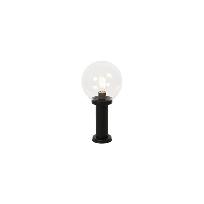 Palo da giardino sfera - Moderno - Acciaio inossidabile,Plastico - Nero - Oblungo Max. 1 x Watt - Qazqa