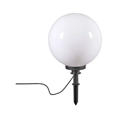 Faretto con palo da giardino Ball Spike - Moderno - Plastico - Bianco - Tondo/Sfera Max. 1 x Watt - Qazqa