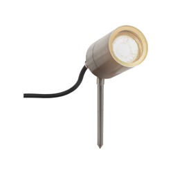 QAZQA Faretto con palo da giardino solo - Moderno - Acciaio inossidabile - Acciaio - Tondo Max. 1 x Watt en oferta