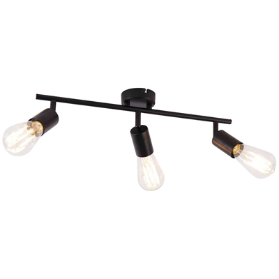 QAZQA Faretto facil - Moderno - Acciaio - Nero - Oblungo Max. 3 x Watt