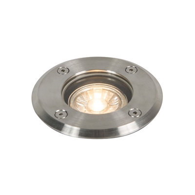 QAZQA Faretto da incasso da terra basic - Moderno - Vetro,Acciaio inossidabile - Acciaio - Tondo Max. 1 x Watt