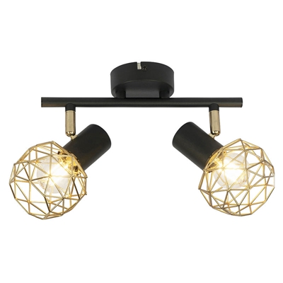 QAZQA Faretto mesh - Design - Acciaio - Oro/Ottone/Nero - Tondo Max. 2 x Watt