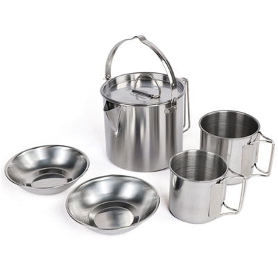 Bollitore in acciaio inox pentola esterna cinque set - ASUPERMALL