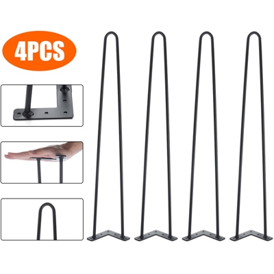 4 PCS 28 'gambe da tavolo in metallo 71 cm - AUGIENB
