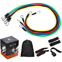 11x / Set Bande di resistenza Allenamento Esercizio Tubi per allenamento Yoga Ancora Cinturino alla caviglia LAVENTE - DRILLPRO en oferta