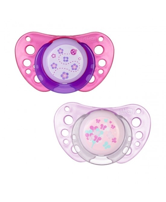 Chicco Physio Air Succhietto Girl Caucciù 6-12 Mesi 2Pezzi