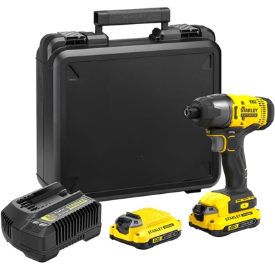 STANLEY SFMCF800C2K-QW avvitatore impulsi 18v 2x2ah 1/4' 165Nm V20