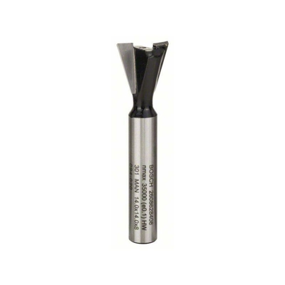 Bosch Fresa per incastri 8 mm, D1 14 mm, L 14 mm, G 55 mm, 15°